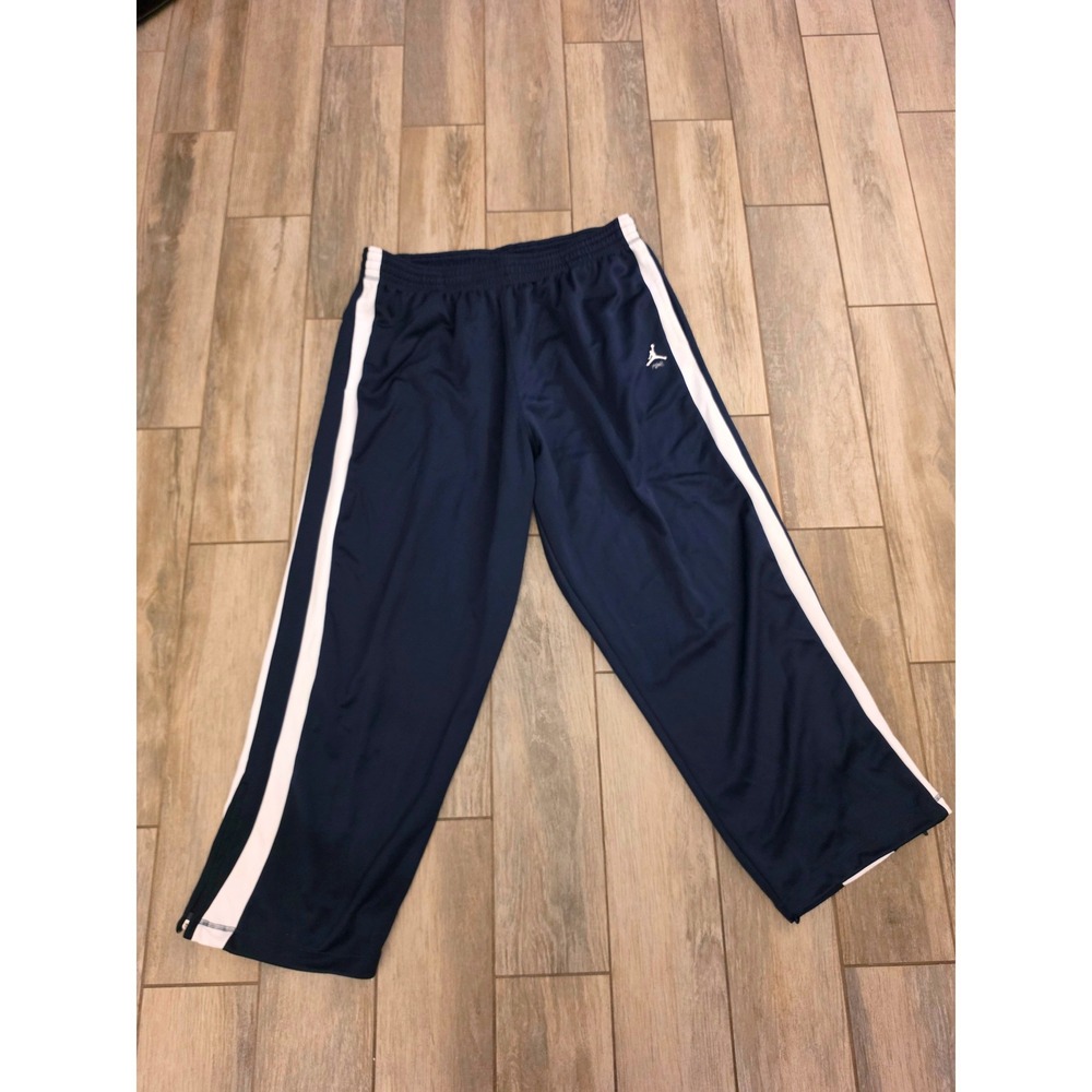Jordan Flight Mens Navy Blue White Stripe Track Pants 4XL